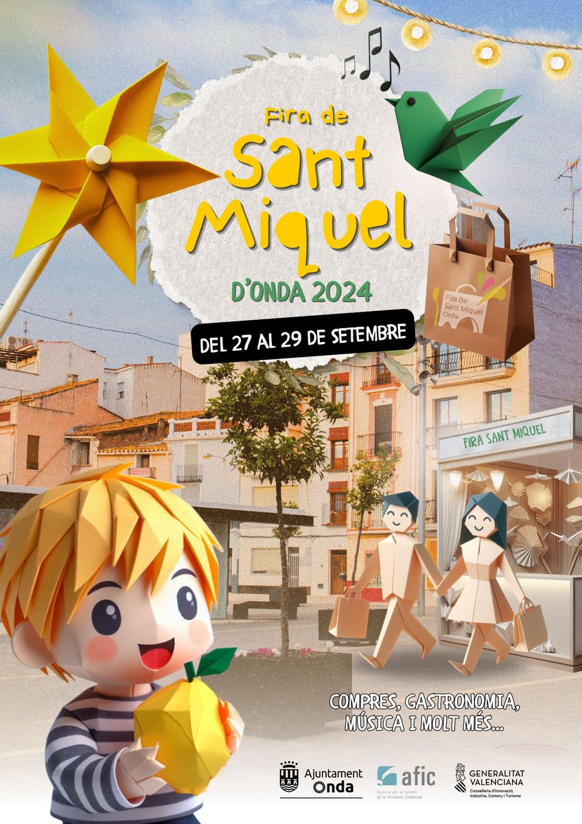 🛍️🎶🍻 Comercio, música en directo, y zona de bares. ¿Qué más se puede pedir? 💫 Ven a disfrutar de la Fira de Sant Miquel del 27 al 29 de septiembre. 🥹