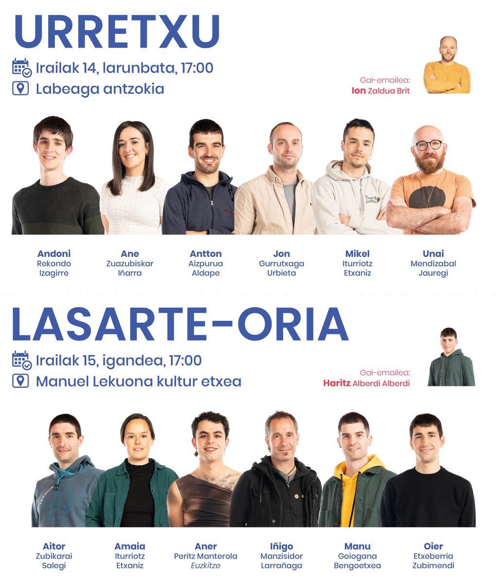 #GBT24
Heldu da Gipuzkoako Bertsolari Txapelketa! Asteburu honetan jokatuko dira lehen bi saioak.

Saioei buruzko informazioa👉bertsozale.eus/eu/gipuzkoa/gi…
Sarrerak👉bertsosarrerak.eus
#bertsolaritza #kultura #Urretxu #Zumarraga #LasarteOria <a href="/Urretxuudala/">Urretxuko Udala</a> <a href="/lasarteoria/">Lasarte-Oriako Udala</a>