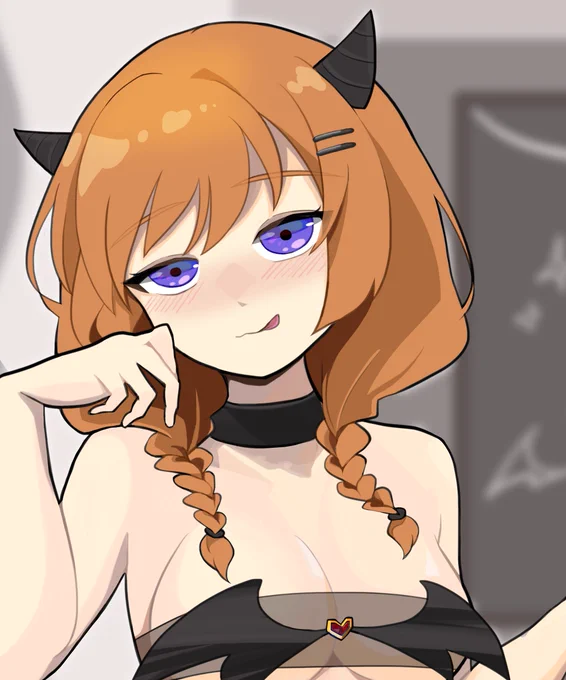 Skebにてご依頼者様のOC(楓ちゃん)を描かせていただきました。ありがとうございました! (NSFWで受けたため一部小物非表示&トリミングしています) #Skeb #Commission