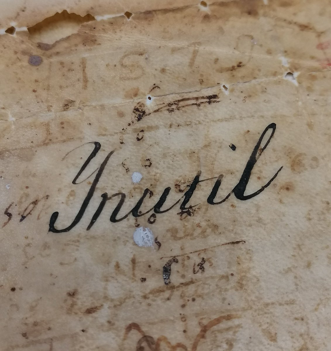 Això al vers d'un privilegi de Joan II de 1472 reutilitzat com a cobertes d'una llibreta de comptabilitat 🙃