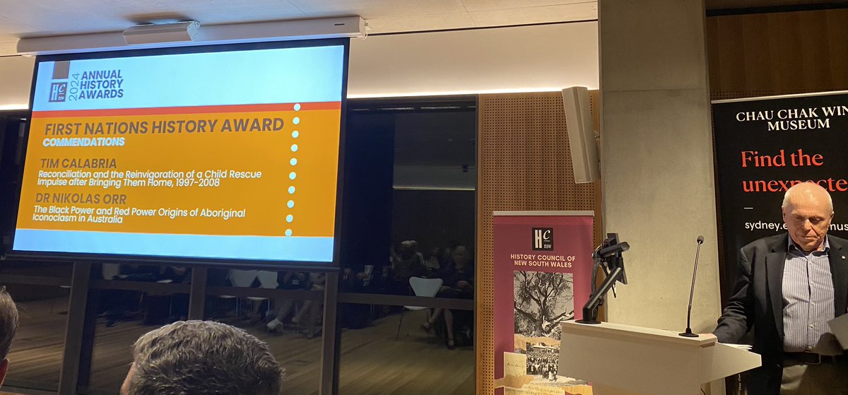 ncushing12's tweet image. Congratulations @nikolas_orr on this @HistoryNSW commendation for work on Aboriginal iconoclasm.