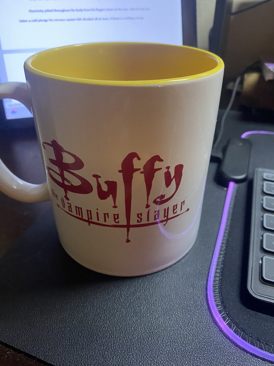 New mug for #5amwritersclub. Time to slay some words.