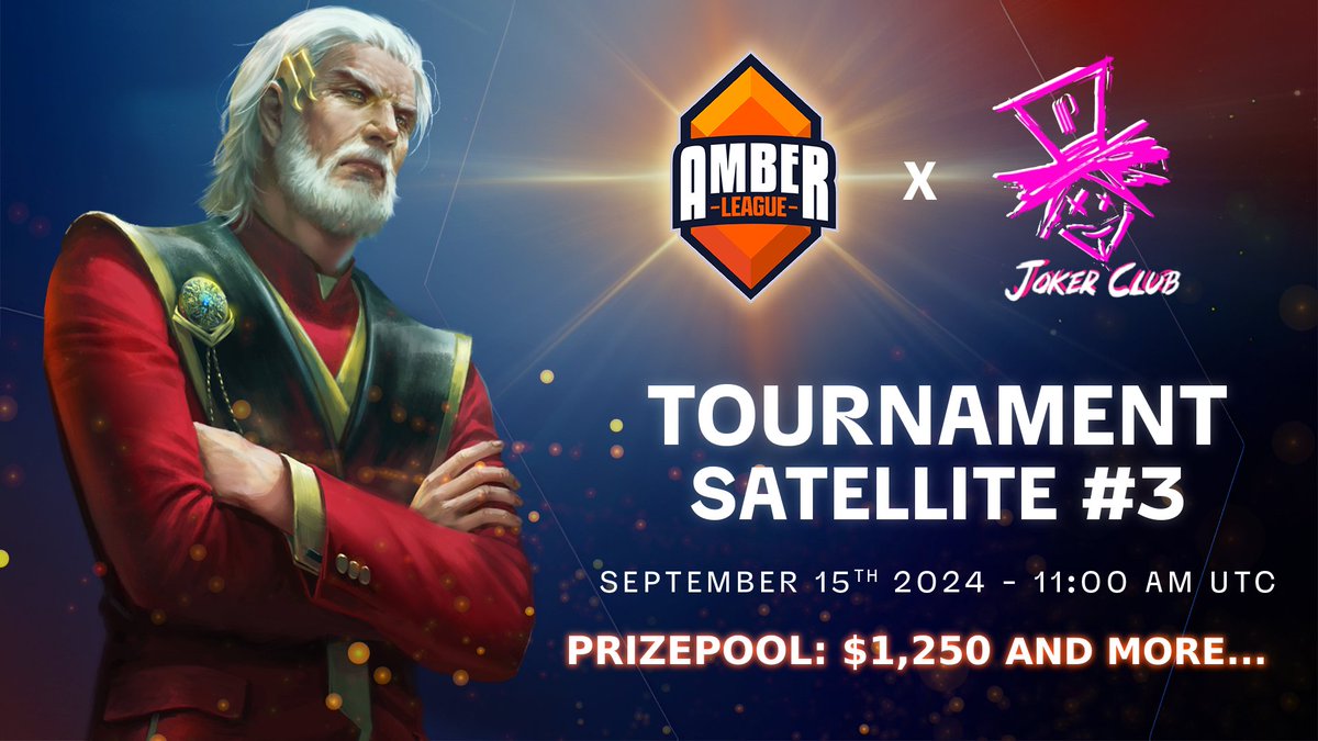 AMBER LEAGUE INITIATIVE (@amberleague_ali) on Twitter photo 🚨 Big News - SATELLITE #3🚨
We’re thrilled to announce a major collab with JOKERCLUB - the 3.0 community of Partouche Multiverse🃏
🌟JokerClub will give away 2 NFTs per Sat 3 & 4 (top1 + raffle top 32). Expect some surprises for the finale 👀
<a href="/CrossTheAges/">Cross The Ages</a> <a href="/JokerClubSpirit/">Joker Club by Partouche</a> 🚨 Big News - SATELLITE #3🚨
We’re thrilled to announce a major collab with JOKERCLUB - the 3.0 community of Partouche Multiverse🃏
🌟JokerClub will give away 2 NFTs per Sat 3 & 4 (top1 + raffle top 32). Expect some surprises for the finale 👀
<a href="/CrossTheAges/">Cross The Ages</a> <a href="/JokerClubSpirit/">Joker Club by Partouche</a>