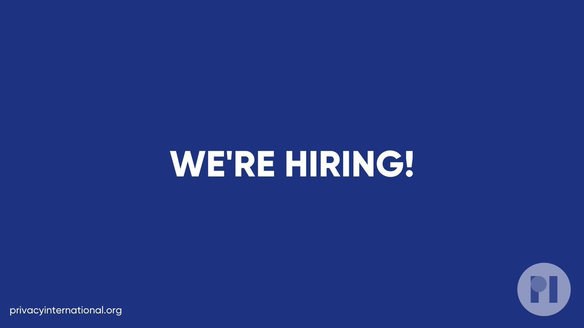 🚨Job opening: Legal Officer🚨

✅ Passionate about tech &amp; human rights?
✅ Curious about how tech affects power &amp; shapes the future?
✅ Ready to speak out for change?

Join our team! ❤️

📋 Job description: privacyinternational.org/opportunities/… 
📨 Deadline: Sunday, 6th October 2024 23:59 BST