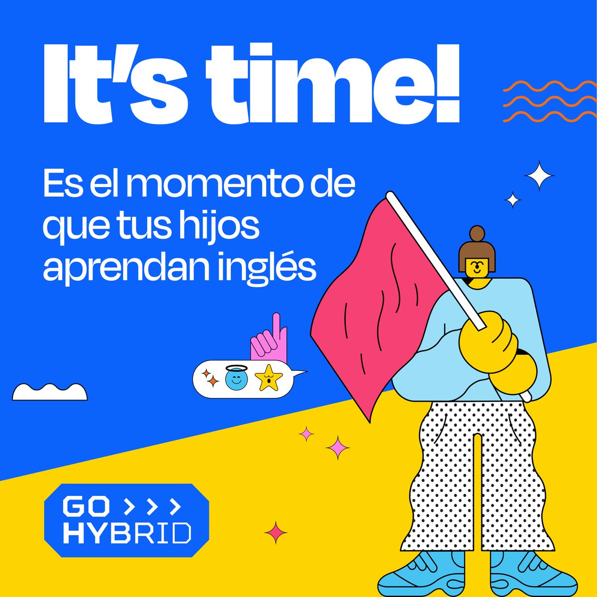 Centrobritanic's tweet photo. It’s time! 🤯

Da el paso y escoge el curso de inglés que más se adapte a tu familia o a ti 🤘🏼
 
✔️Mejora tu inglés para viajar, estudiar y trabajar 🌎
✔️Asienta las bases del idioma de tus hijos y prepáralos para el futuro con clases desde los 12 meses 🤩 https://t.co/rapKi4fV12