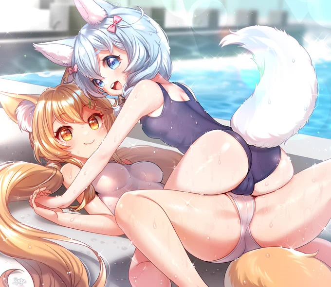 コリンとコヨミと夏のプール 