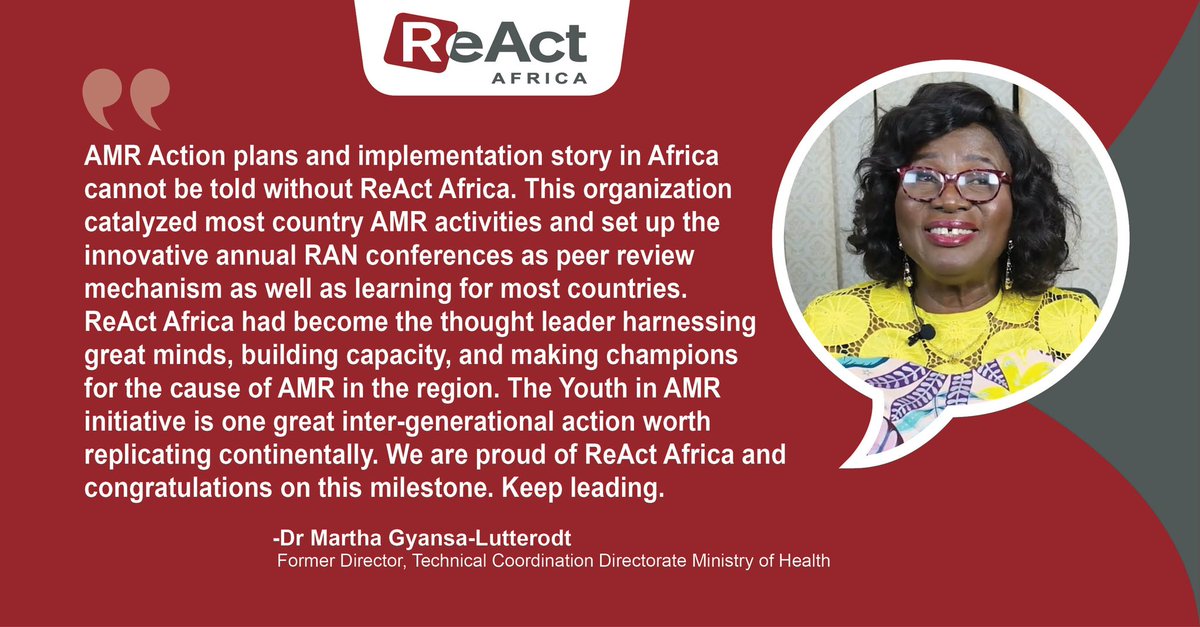ReActAfrica_RAN's tweet photo. 📌Quote of the Day:  @maglutt1 @ReActAfrica_RAN Advisory Board Member. She agrees on the importance of intergenerational impact!

In line with this, have you seen our call for applications for our AMR Leaders Programme for African undergraduates? 

https://t.co/Oe4gU18gv3 https://t.co/iYyye1Wqli