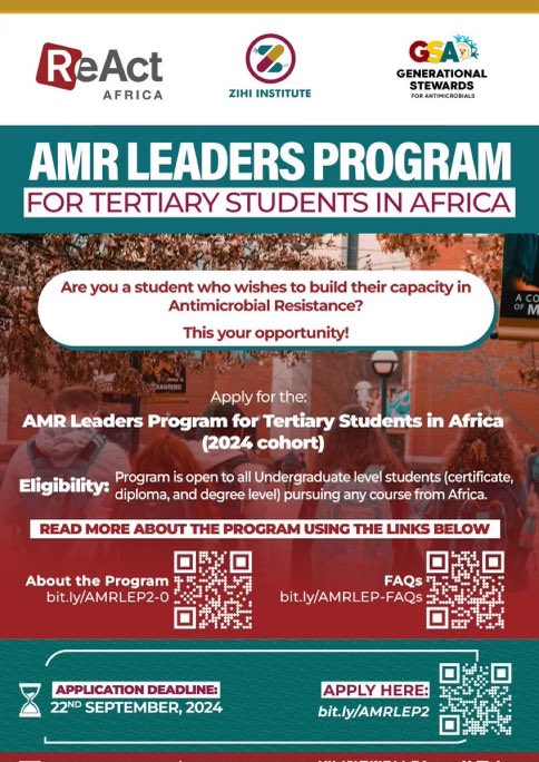 ReAct Africa Network (RAN) (@reactafrica_ran) on Twitter photo 📌Quote of the Day: <a href="/maglutt1/">Martha Gyansa-Lutter</a> <a href="/ReActAfrica_RAN/">ReAct Africa Network (RAN)</a> Advisory Board Member. She agrees on the importance of intergenerational impact!
In line with this, have you seen our call for applications for our AMR Leaders Programme for African undergraduates?
docs.google.com/forms/d/e/1FAI… 📌Quote of the Day: <a href="/maglutt1/">Martha Gyansa-Lutter</a> <a href="/ReActAfrica_RAN/">ReAct Africa Network (RAN)</a> Advisory Board Member. She agrees on the importance of intergenerational impact!
In line with this, have you seen our call for applications for our AMR Leaders Programme for African undergraduates?
docs.google.com/forms/d/e/1FAI…