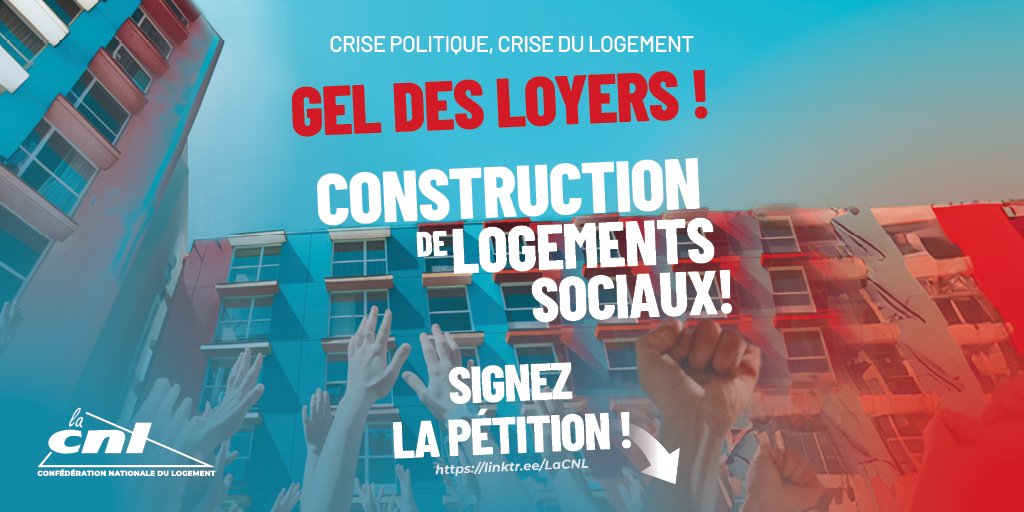 La_CNL's tweet photo. 💥🏢 Signez la pétition pour le gel des loyers et la construction de logements sociaux 🔗 Lien en bio +⤵️ https://t.co/n4D0vLcnaJ