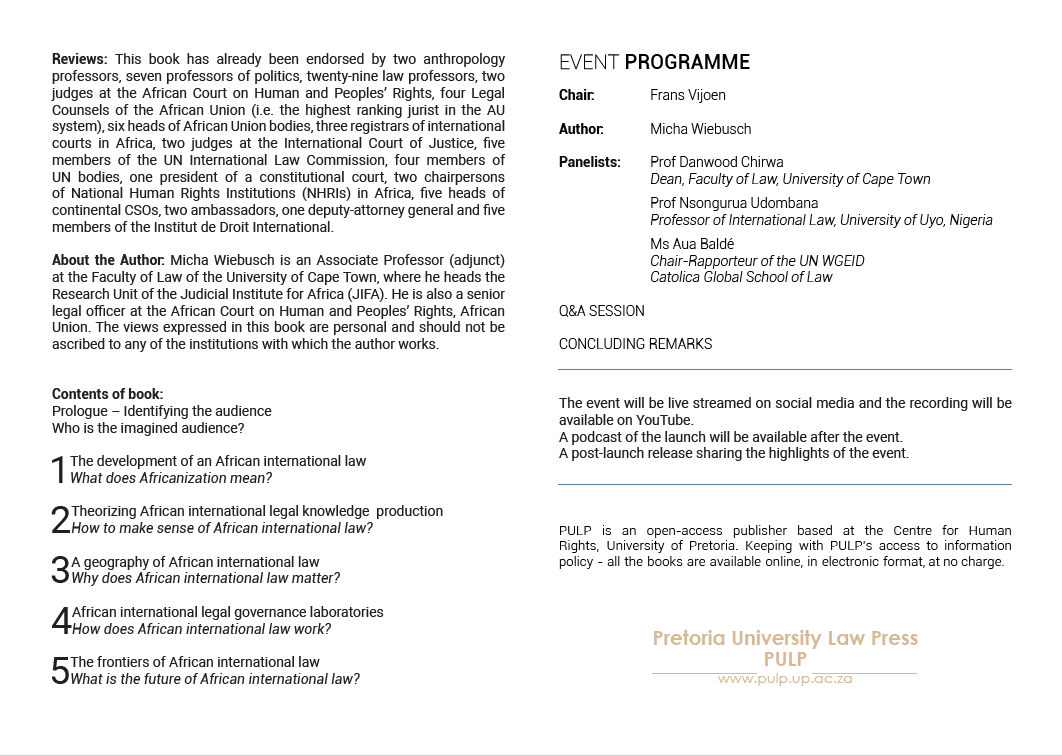AfricanLII's tweet photo. 📚 Happening tonight! Join us for a virtual book launch on African legal developments. Don’t miss out!
⏰ 4pm SAT
💻 Register here: https://t.co/CUQoqqTQtU

#AfricanLegalResearch #BookLaunch #LegalInnovation https://t.co/86NC26bXB0