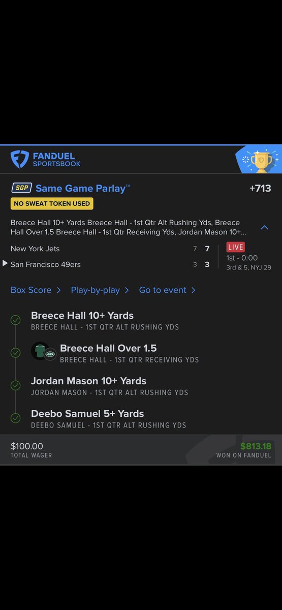 YungJJackson's tweet photo. Big day yesterday in the Cord‼️💰
+713, +500, +600(boosted) +235 +150 all cashed for a net profit of 2k✅
(Link in bio) #gamblingx #GamblingTwitter #fanduel #DraftKings #Jackpot https://t.co/zKJ90IgF3l