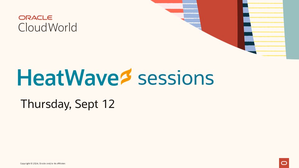 Last day at #CloudWorld. Find out how to benefit from integrated and automated machine learning using HeatWave AutoML and learn how MercadoLibre efficiently operates over 7,000 MySQL instances in the cloud.
social.ora.cl/6010WgNzm