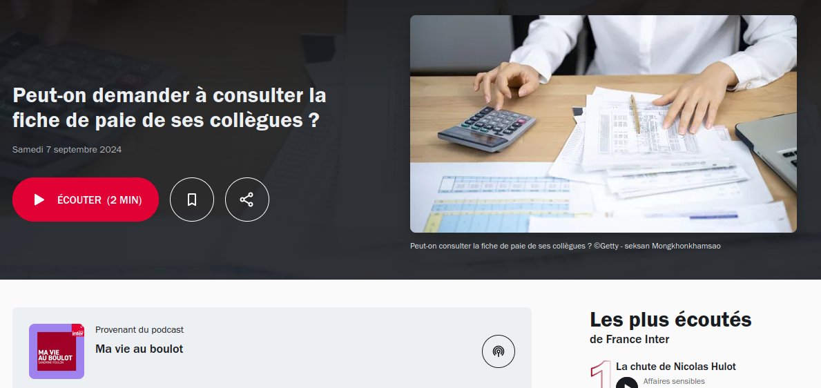Nous allons prochainement expliquer comment est élaborée notre grille salariale, pour le moment transparente seulement en interne.
En attendant, notre #SCOP a été citée samedi sur <a href="/franceinter/">France Inter</a> 😊 => dali.bo/202409_france-…

#bienDansMaScop
#transparenceSalariale #égalitéFH
