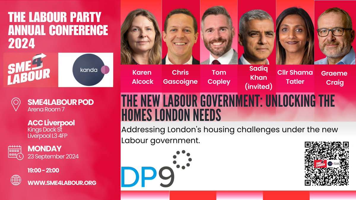 How can the new government address the capital's housing challenges?  

Join our fringe event in partnership with Kanda Consulting at <a href="/UKLabour/">The Labour Party</a> Conference. 

Free to attend, but you need a conference pass. Register now👇
sme4labour.org/sme-events/the…