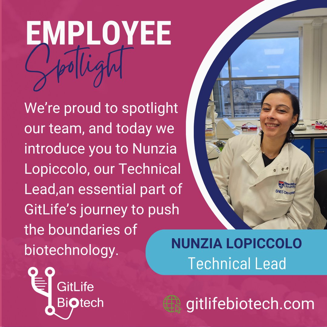🎓 Meet <a href="/NunziaLopiccolo/">Nunzia Lopiccolo</a> , our Technical Lead at GitLife Biotech! With a Ph.D. in Computer Science and expertise in synthetic biology and bioinformatics, she drives innovation and manages our market initiatives. 🌟
#TeamGitLife #Biotech #Innovation #Leadership #WomenInSTEM