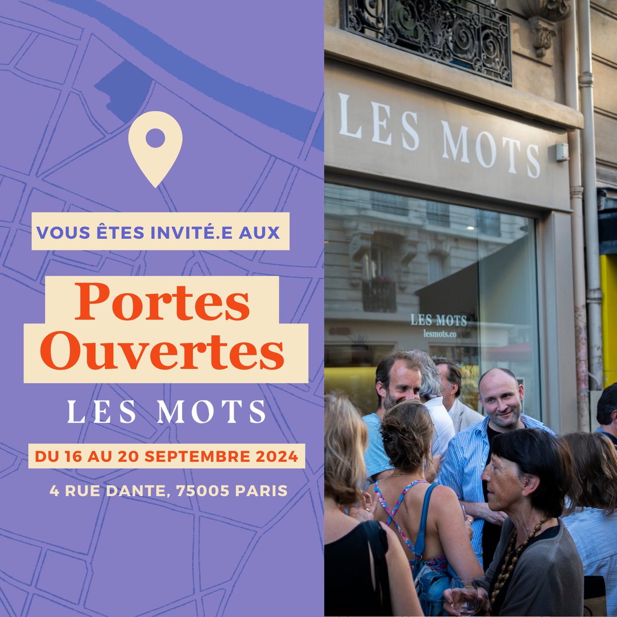 _LesMots_'s tweet photo. Le programme de notre semaine Portes ouvertes est en ligne ! 

Participez à un atelier d'écriture découverte, à une scène ouverte, à nos masterclasses, faites relire vos textes, visitez l'école et rencontrez l'équipe : retrouvez le programme complet sur https://t.co/Pja7SjwC0A https://t.co/chbdsZZn4l