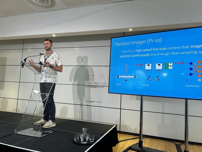 Great to present work on edge ai for automated, real time plankton sampling. The result of a collaboration between <a href="/CefasGovUK/">Cefas</a>, <a href="/NOCnews/">National Oceanography Centre</a> and <a href="/turinginst/">The Alan Turing Institute</a> at #ICESASC24