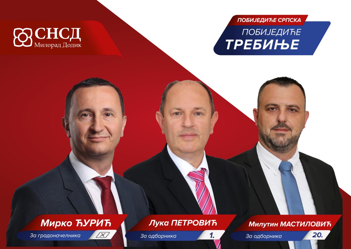 Mastilovic_M's tweet photo. ✅️ Мирко Ћурић
✅️ 1️⃣ Лука Петровић
✅️ 2️⃣0️⃣ Милутин Мастиловић

#pobjedicesrpska #pobjedicetrebinje https://t.co/UVL3ccZdkJ
