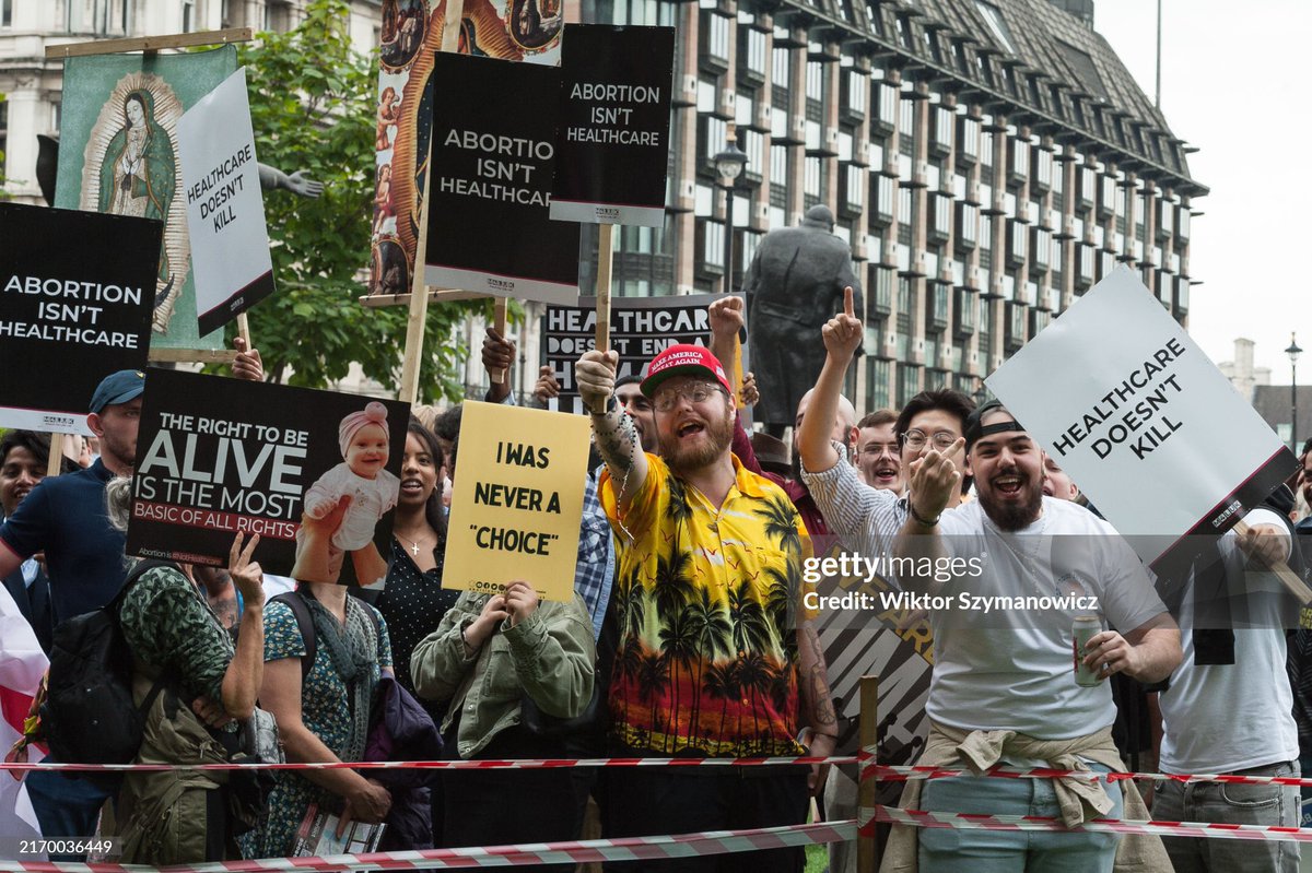 Our members were proud to join this counter-demonstration. 

These zealots don't just want a total ban on abortion, taking ownership of our bodies from us - their mantra of 'life from conception, no exception' would ban IVF and even contraception like IUD.