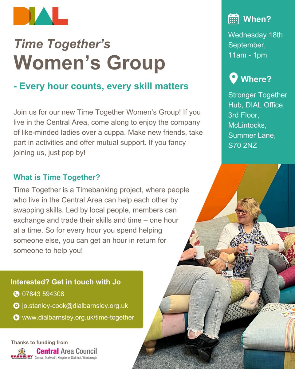 Join us for another exciting week of events next week!  Celebrate a year of Stronger Together, practice mindfulness, come along to a coffee morning, and much more!

See all our events ➡ dialbarnsley.org.uk/events-list/

#PassionateAboutPossibilities #BarnsleyIsBrill
