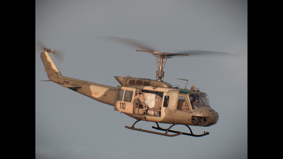 There's been a lot of air activity lately... This will come in handy when some firepower is needed from above. #Arma #ArmaReforger #Enfusion #ADF #Australia #Army #Huey