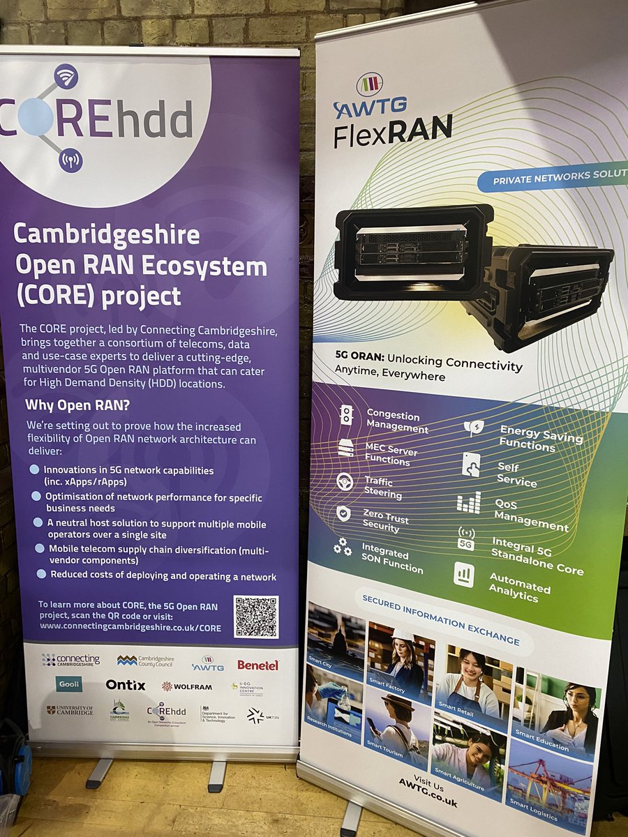 ConnectingCambs's tweet image. We’re setting up the #CoreHDD stand at @CamTechWeek - come and find us on booth 3 in the Corn Exchange as part of #InnovationAlley!

Find out why we’re here: connectingcambridgeshire.co.uk/mobile/5g/camb… 

@AWTG_Ltd @BenetelLtd @WolframResearch @OntixUK @UniOfSurrey @Gooii_Design @CambsCC #5G #OpenRAN