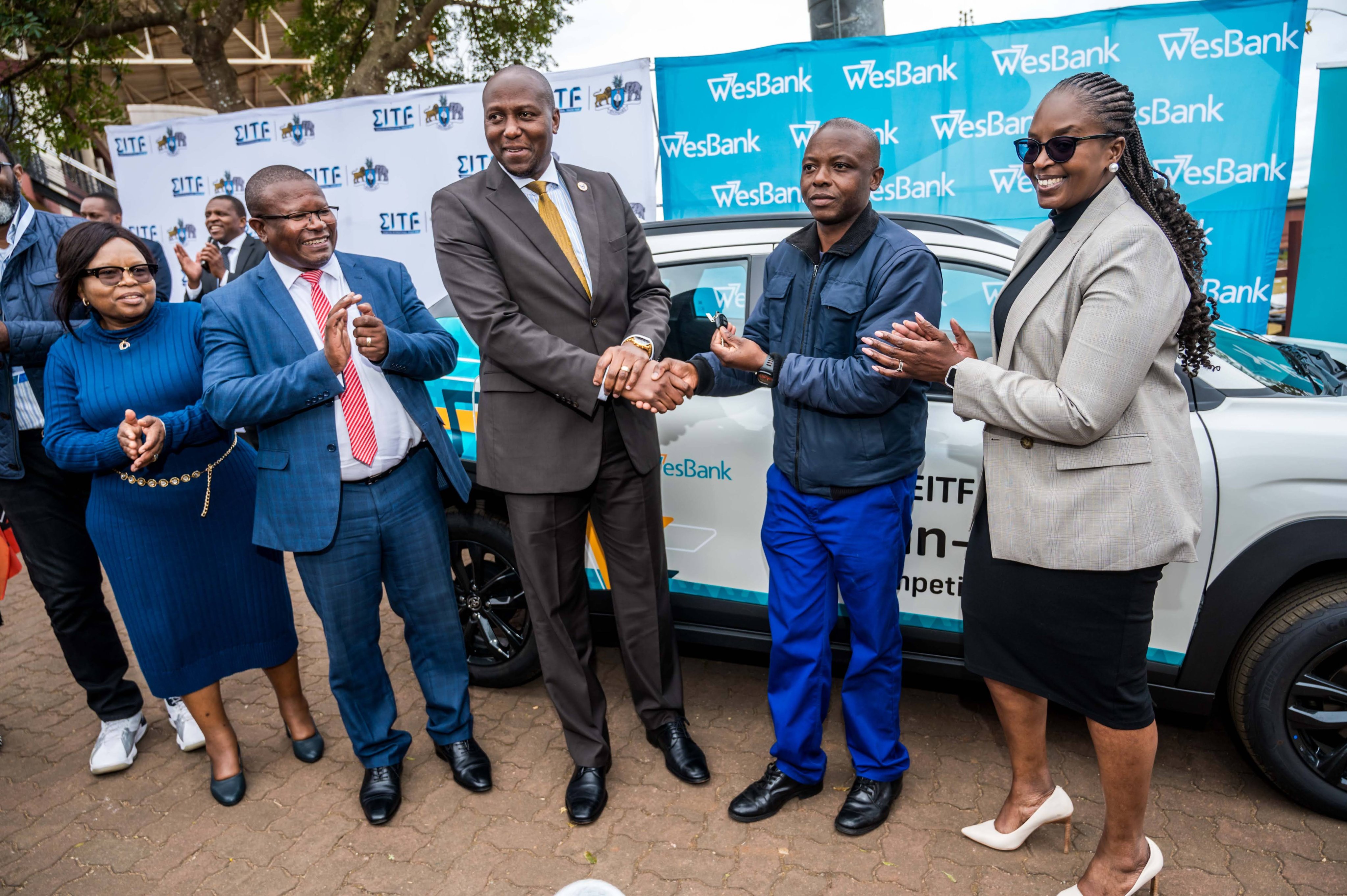 wespank Congratulations to Olivert Mukabeta the winner of the  Eswatini International Trade Fair 2024 Win-a-Car Competition powered by  WesBank. We hope your new ride brings more exciting adventures in