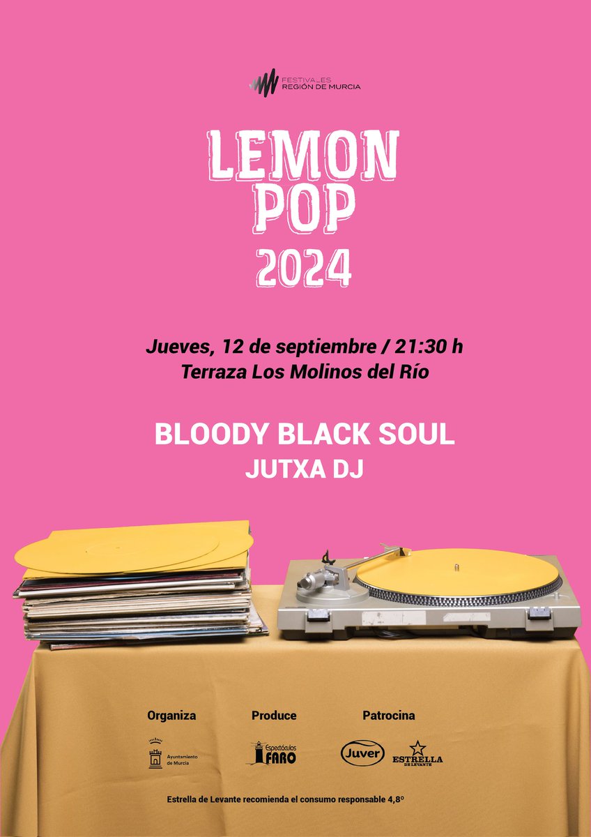 Más #LemonPop2024 esta semana. En la terraza de Los Molinos del Río.  Con <a href="/mdmovidas/">𝕸𝖆𝖗𝖙𝖆</a>, <a href="/AinhoaTendero/">Ainhoa Tendero</a>, #sistemanervioso, #palomopalomodj, #bloodyblacksoul y <a href="/JuchaRdenas/">JutxaHawaii</a>

🎫 <a href="/Compralaentrada/">Compralaentrada</a>