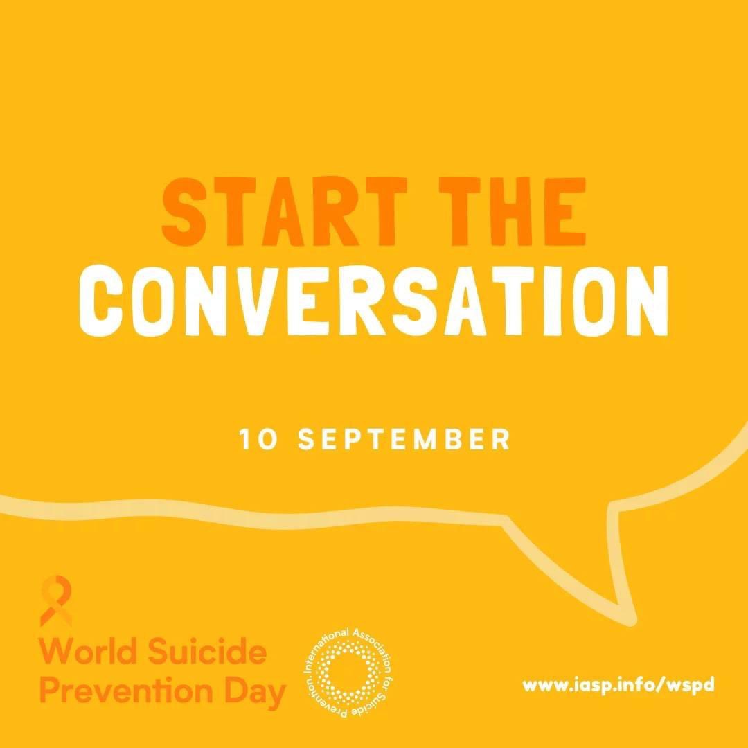 Today is World Suicide Prevention Day 🧡

This day serves as a vital reminder to raise awareness, spread hope, and take action in preventing suicide. Suicide affects millions of people worldwide, but together we can make a difference!
