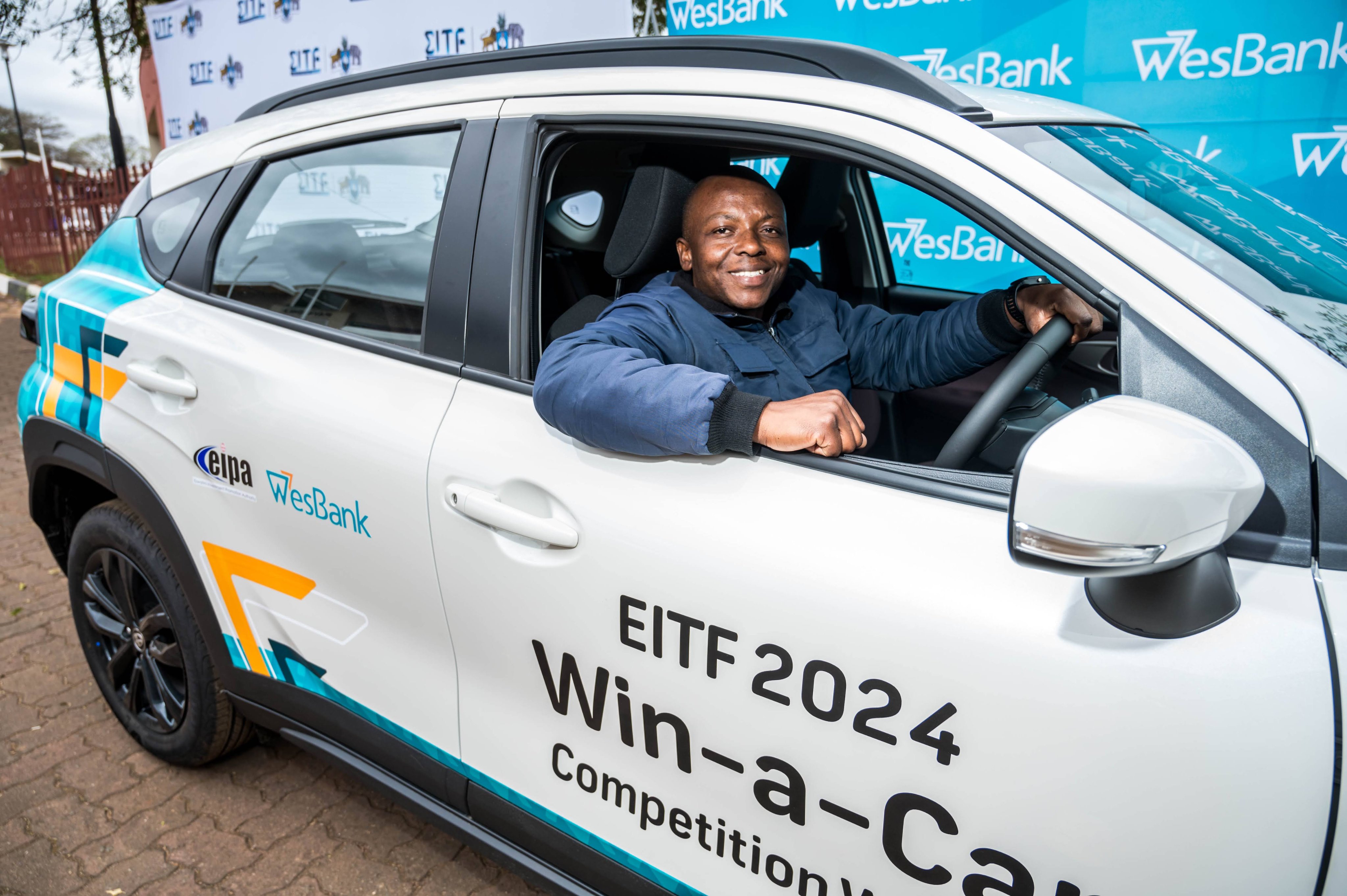 wespank Congratulations to Olivert Mukabeta the winner of the  Eswatini International Trade Fair 2024 Win-a-Car Competition powered by  WesBank. We hope your new ride brings more exciting adventures in