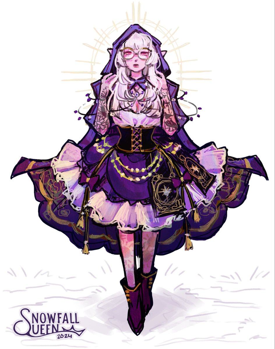 I love pointy-eared women 😭💕A recent #commission , was so hyped to draw this one because her design is so nice wahhhh!!!✨#art #dnd #dnd5e #dndcharacter