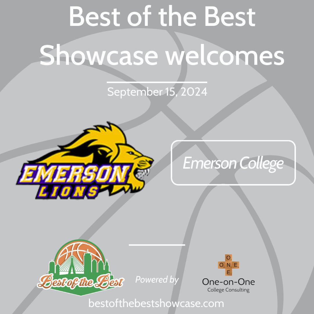 Excited to have you join us @emerson_wbb for our showcase on September 15th at Babson College from 8:30am- 1:30pm! 🏀