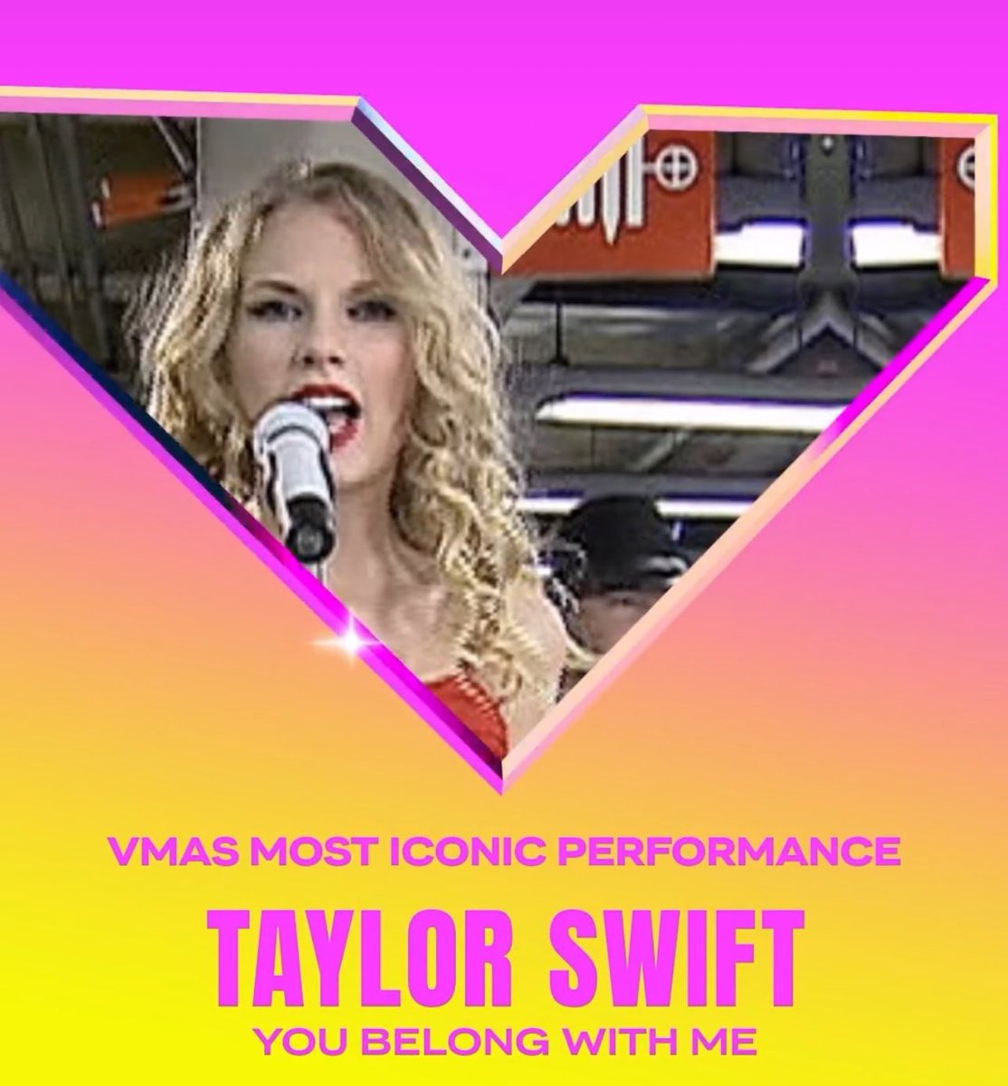 🚨| Voting for VMA's "Most Iconic Performance" has officially just opened on MTV's IG story! Head over and vote for Taylor Swift's performance of "You Belong With Me" at the 2009 VMAs now! Retweet to spread the word! ✨💕🫶🏻 #VMAs