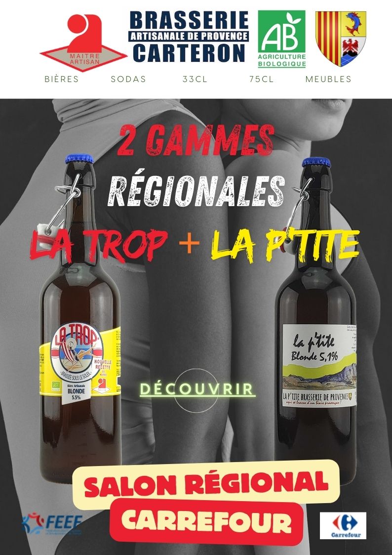 🎉 La P’tite Brasserie de Provence sera au Salon des Produits Régionaux Carrefour PACA le 12/09/24 à Aubagne ! Venez découvrir notre nouvelle gamme de bières et sodas artisanaux qui a déjà boosté notre CA de 2,5x en point de vente. Opportunité B2B à ne pas manquer ! 🚀 #Carrefour