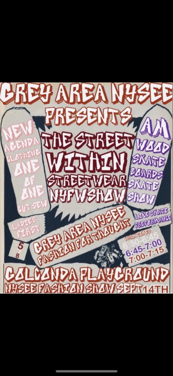 yoo__max's tweet photo. First fashion week event curated by me for @Greyyarea 🌐 The theme is putting the street in street wear as my own brand with two other black owned brands will show our pieces using a skate park as the runway 🛫🛫 #Nysee #Greyarea Saturday September 14th !! Some pieces to expect🌐 https://t.co/dWMgHjTmHj