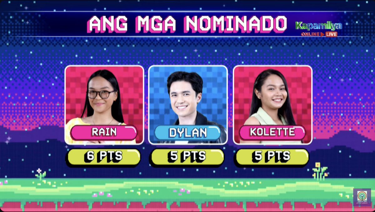 PBBabscbn's tweet image. Sila ang mga nominado ngayong linggo: Rain, Dylan, at Kolette! #PBBGen11SeventhNomi