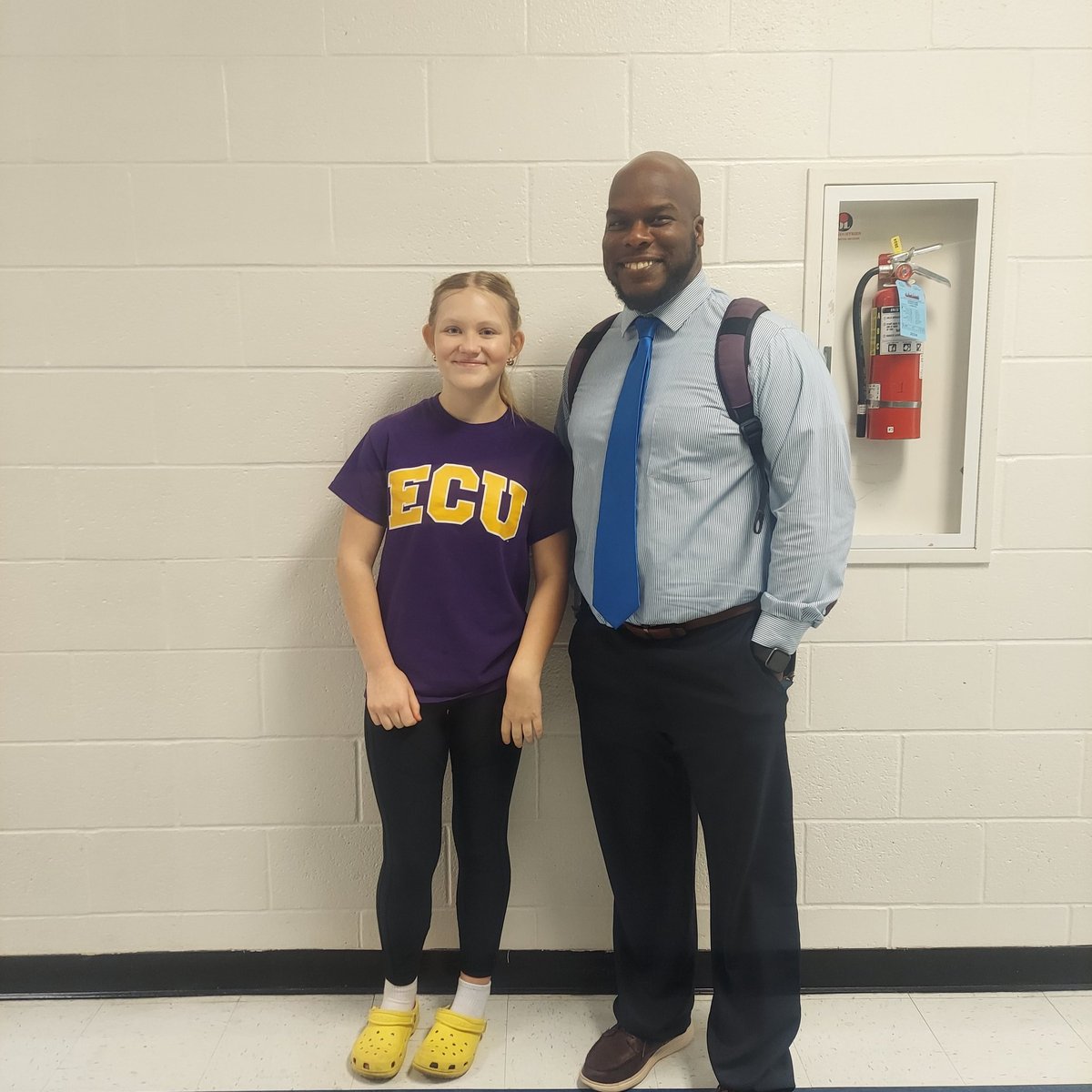 If my kids wear ECU gear, I will forever and always ask for a picture! Go Pirates!