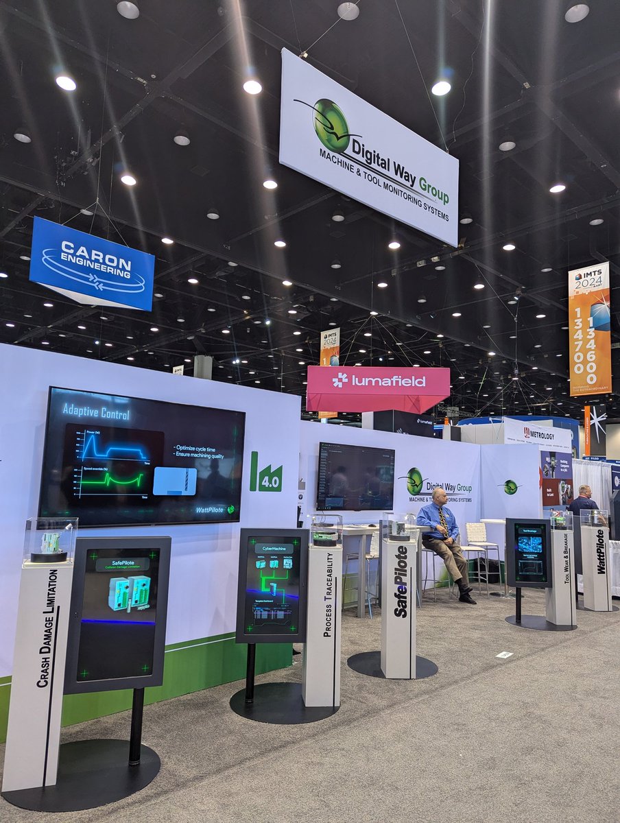 DigitalWayGroup's tweet image. Day 2 at @IMTSchicago.
Visit us in East building, booth 134538.
#IMTS2024 
#TOOLMONITORING
#MACHINEMONITORING