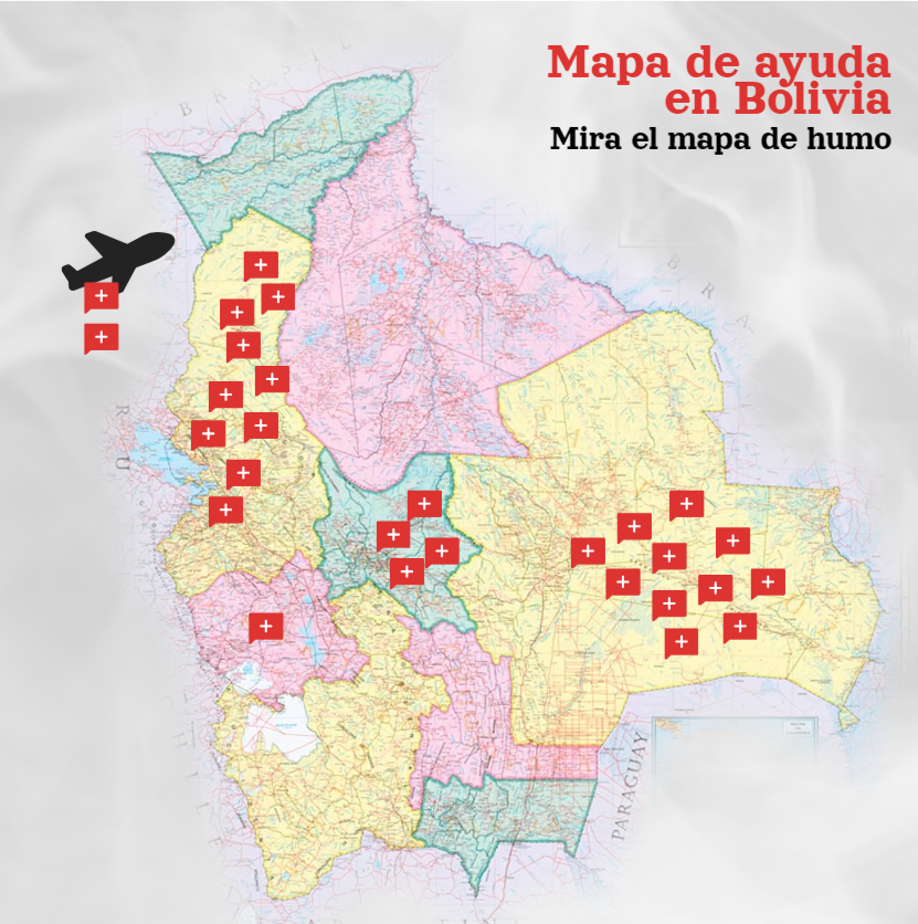 ¿Quieres ayudar por los #incendios en #Bolivia y no sabes dónde o como? Te presentamos este mapa con información para ayudar en diferentes lugares del país ya sea con dinero o acopio (si sabes de más lugares dejalo en los comentarios, así lo sumamos) view.genially.com/66da152737c091…
