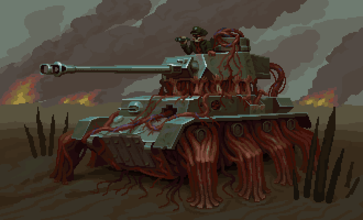 Flesh is weak, but steel can fix that
#pixelart #ドット絵