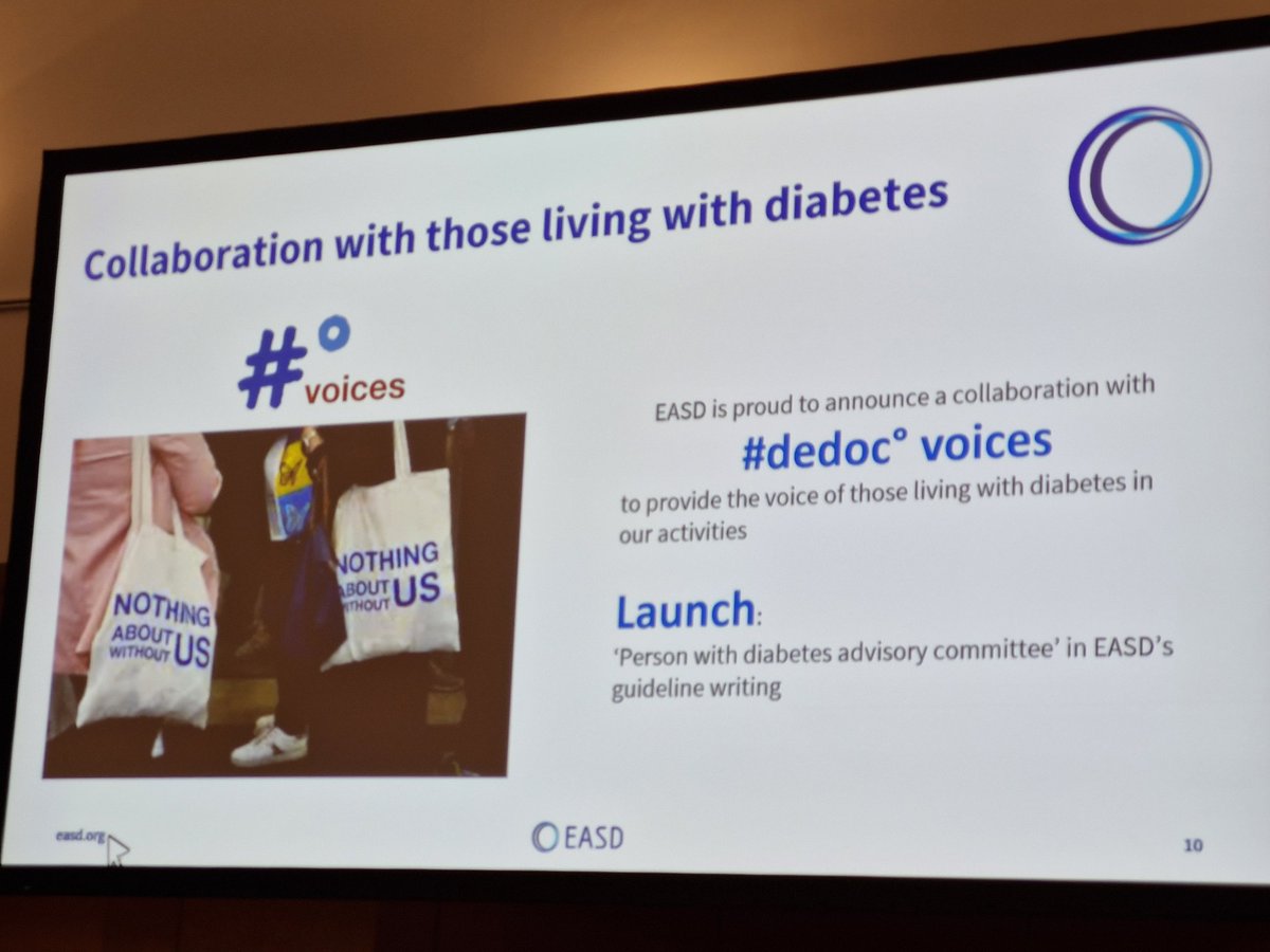 Join the #dedoc symposium at #EASD2024 across FB and Instagram livestreaming now.  Chantal Mathieu shares that there is a voice for those living with T2D. Powerful opening!