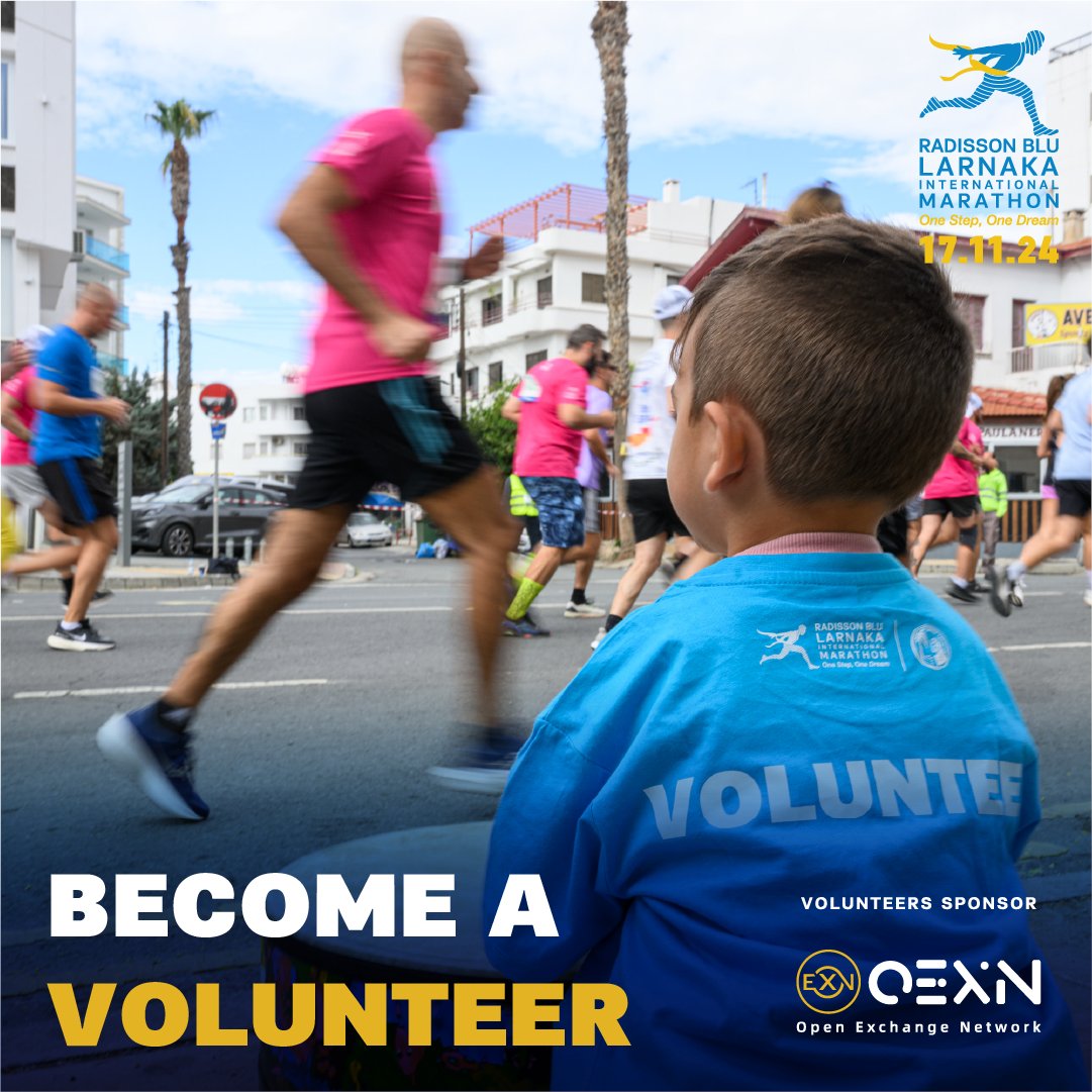 Become part of the team!

Help us create an unforgettable experience for everyone and become a volunteer! 

Your journey in the exciting world of the Radisson Blu Larnaka International Marathon starts here: bit.ly/RBLVolunteers24

#LarnakaRun #KeepUpTheTraining