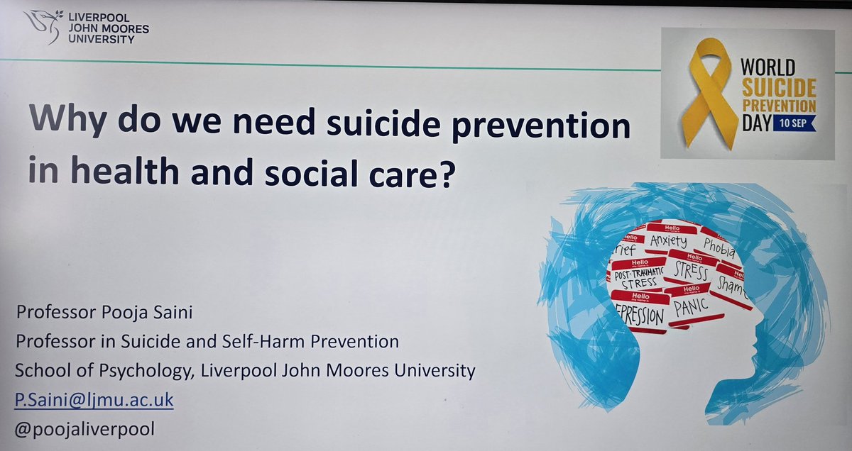 Sarmad Nadeem (@drsarmadnadeem) on Twitter photo An inspiring session at the North Network QI, Research & Innovation Forum!As part of #MonthofHope,we had the honour of welcoming Prof <a href="/poojaliverpool/">Professor Pooja Saini (She/Her)</a>, sharing her groundbreaking research in Suicide Prevention #WorldSuicidePreventionDay
<a href="/PennineCareNHS/">Pennine Care NHS FT</a>
<a href="/simonkaye3/">simon kaye</a> <a href="/miranda_budd/">Dr Miranda Budd</a> An inspiring session at the North Network QI, Research & Innovation Forum!As part of #MonthofHope,we had the honour of welcoming Prof <a href="/poojaliverpool/">Professor Pooja Saini (She/Her)</a>, sharing her groundbreaking research in Suicide Prevention #WorldSuicidePreventionDay
<a href="/PennineCareNHS/">Pennine Care NHS FT</a>
<a href="/simonkaye3/">simon kaye</a> <a href="/miranda_budd/">Dr Miranda Budd</a>