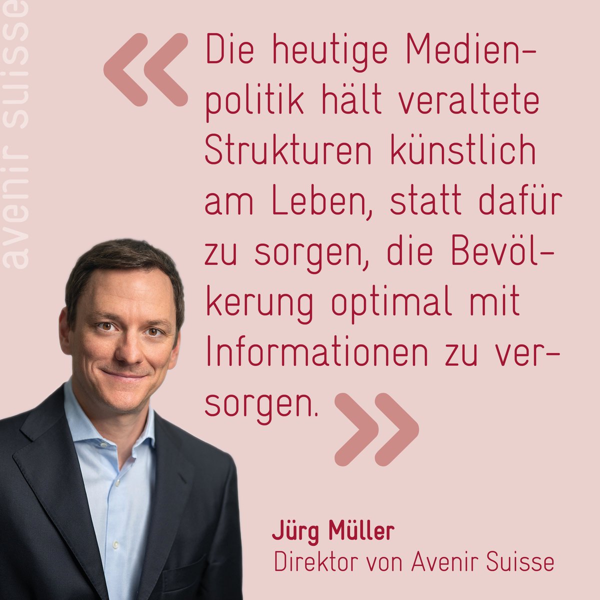 Avenir Suisse (@avenir_suisse) on Twitter photo Wie kann die 🇨🇭 Medienförderung in Zeiten klammer Bundesfinanzen zukunftsfähig gemacht werden? Ist es klug, weiterhin alte Strukturen zu stützen oder brauchen wir eine echte Reform, um die Branche neu aufzustellen?
Mehr dazu hier: avenir-suisse.ch/wie-eine-neue-…
<a href="/NZZaS/">NZZ am Sonntag</a> Wie kann die 🇨🇭 Medienförderung in Zeiten klammer Bundesfinanzen zukunftsfähig gemacht werden? Ist es klug, weiterhin alte Strukturen zu stützen oder brauchen wir eine echte Reform, um die Branche neu aufzustellen?
Mehr dazu hier: avenir-suisse.ch/wie-eine-neue-…
<a href="/NZZaS/">NZZ am Sonntag</a>