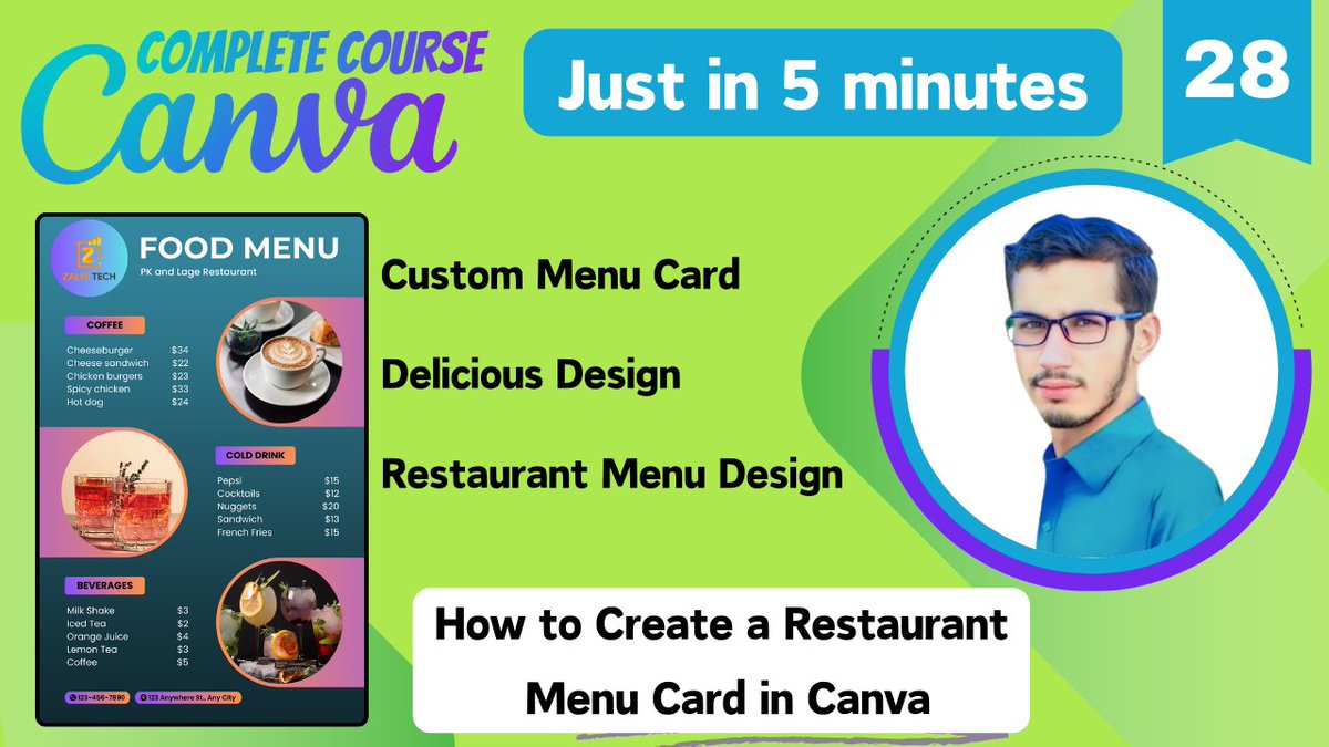 pktutorials786's tweet image. 🎥 New Video Alert! 🚀

Design a standout menu for your restaurant! Our latest tutorial covers How to Design a Restaurant Menu Card | Canva Complete Course Part - 28
Watch here: youtu.be/78x0Q0WeblE
#Canva #PKTutorials #MenuDesign #GraphicDesign #CanvaCourse #RestaurantDesign