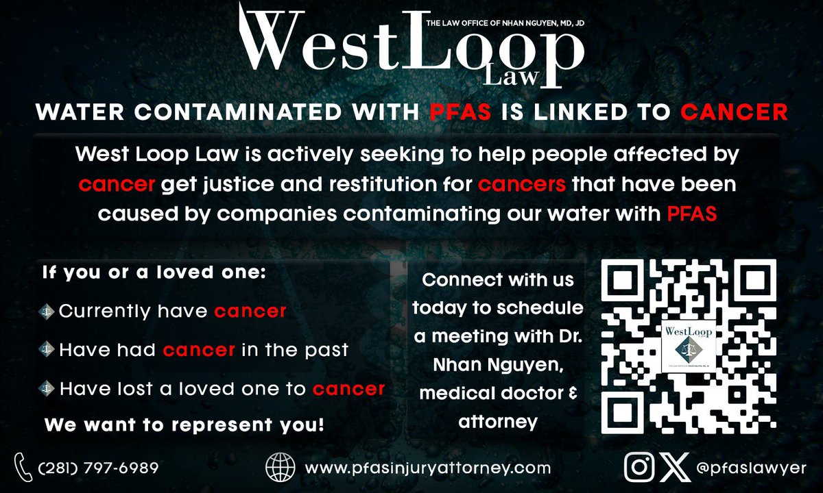 Gavin Davis (@gavindavis2024) on Twitter photo 💗💗CANCER💗💗
If you, or someone you know has been impacted by cancer, <a href="/TheWestLoopLaw/">WestLoopLaw</a> can potentially recover compensation for your damages.
📽Watch this 1 min video for overview
youtu.be/2CWkCJEfUBk?fe (youtu.be/2CWkCJEfUBk?fe)…
🆘Click the link below or scan QR code 💗💗CANCER💗💗
If you, or someone you know has been impacted by cancer, <a href="/TheWestLoopLaw/">WestLoopLaw</a> can potentially recover compensation for your damages.
📽Watch this 1 min video for overview
youtu.be/2CWkCJEfUBk?fe (youtu.be/2CWkCJEfUBk?fe)…
🆘Click the link below or scan QR code