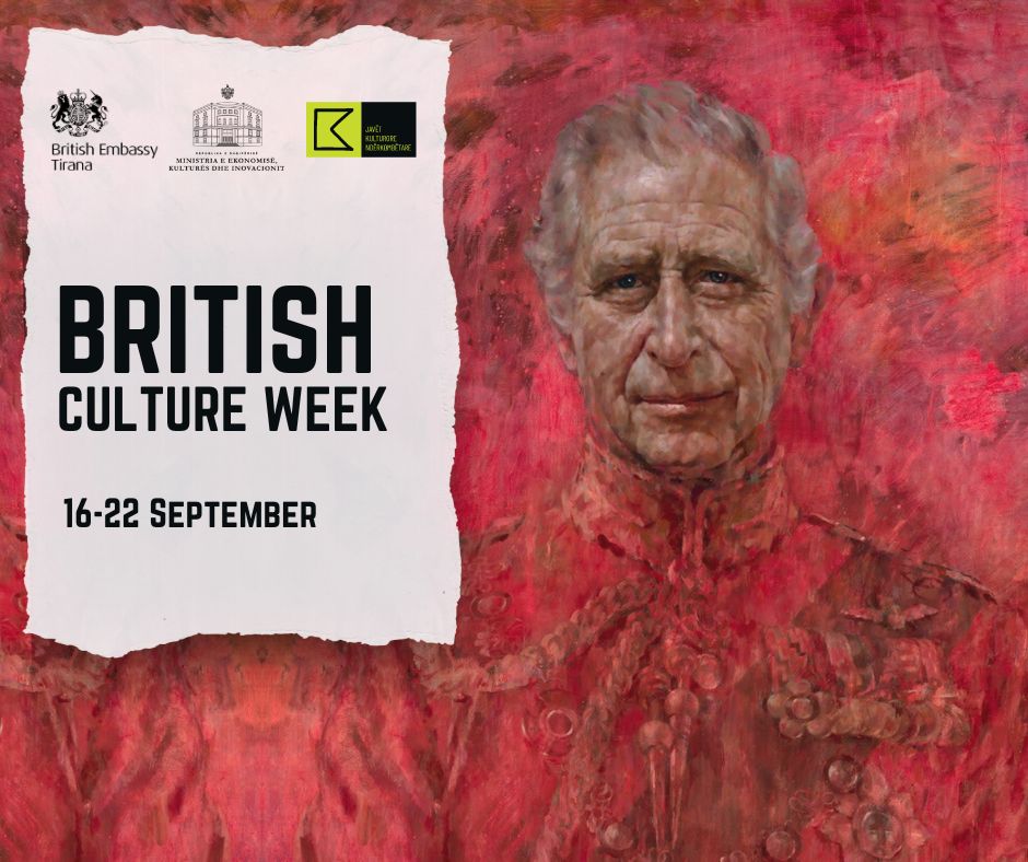 UKinAlbania's tweet photo. 🇬🇧 The countdown begins! British Week is just around the corner, starting Monday 16 September. An inspiring mix of art 🎭, thought-provoking talks 💡, and culture 🎉 is coming your way! Programme to be released soon.
What's your favourite thing about the UK? 🤔
#BritishWeek24 https://t.co/2z2SFdDhIy