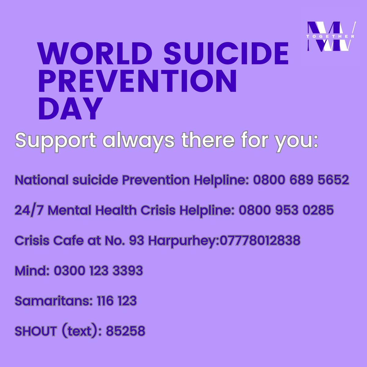 Feeling suicidal, worried about someone else, or grieving a loss to suicide? You’re not alone. No matter what you're facing, help and support are available. To us, even one suicide is too many.
#worldsuicidepreventionday #Hopeofmonth #oneistoomany #mentalhealth #selfcare
