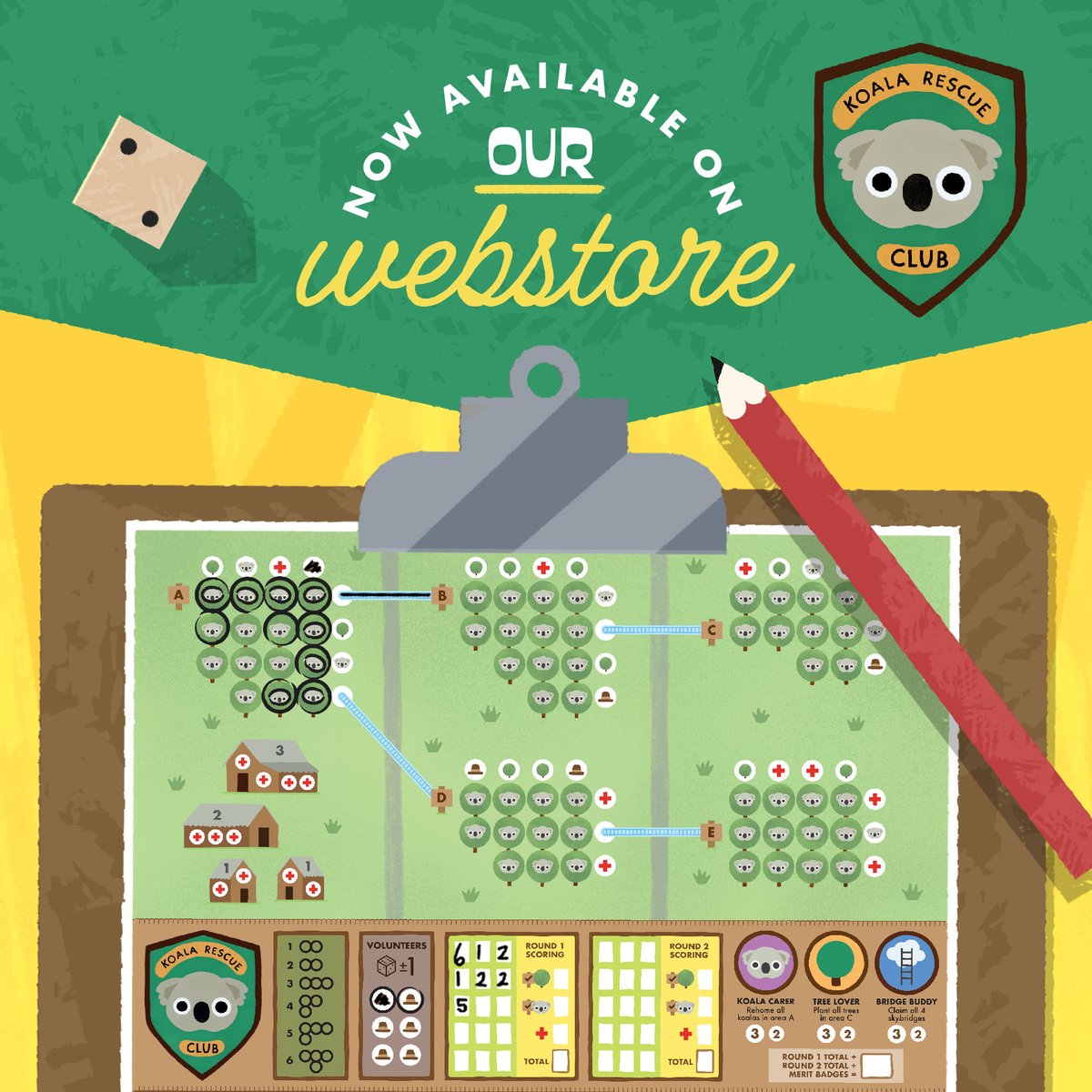 Koala Rescue Club is now available from the Postmark Games webstore! It’s the same great koala rescuing puzzle as the kickstarter, so if you missed that head over to postmarkgames.com/koala-rescue-c… and check it out!