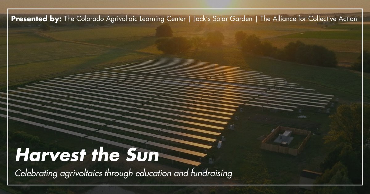 LAST CHANCE to RSVP for Harvest the Sun! This Saturday, we'll be uniting at <a href="/JacksSolar/">Jack's Solar Garden</a> to celebrate innovation, land stewardship and regenerative agriculture.☀️ Food, drinks and live music will be provided! 🥂💃 

RSVP: givebutter.com/harvestthesun